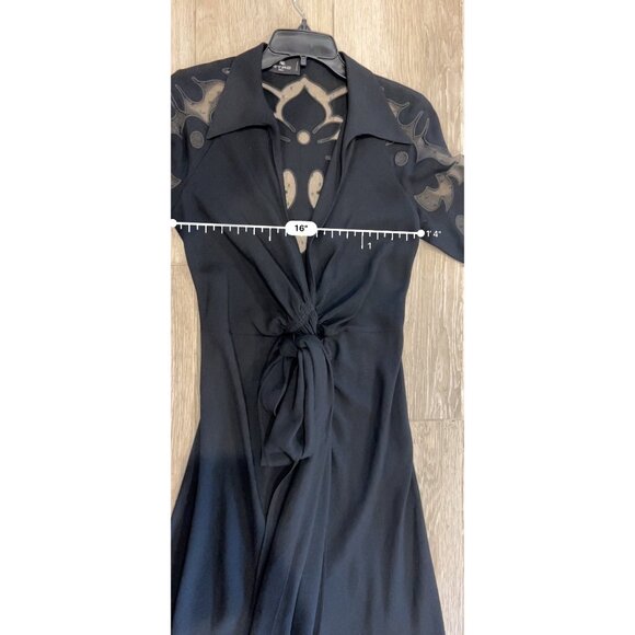 ETRO Cutout Tulle & Crepe Tie Front black Gown dress  6US / 42IT - Picture 14 of 16